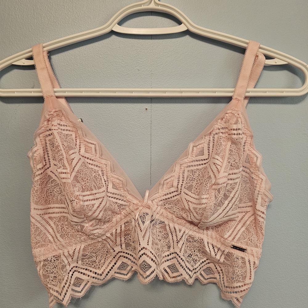La Vie En Rose Lace Bralette in Light Pink